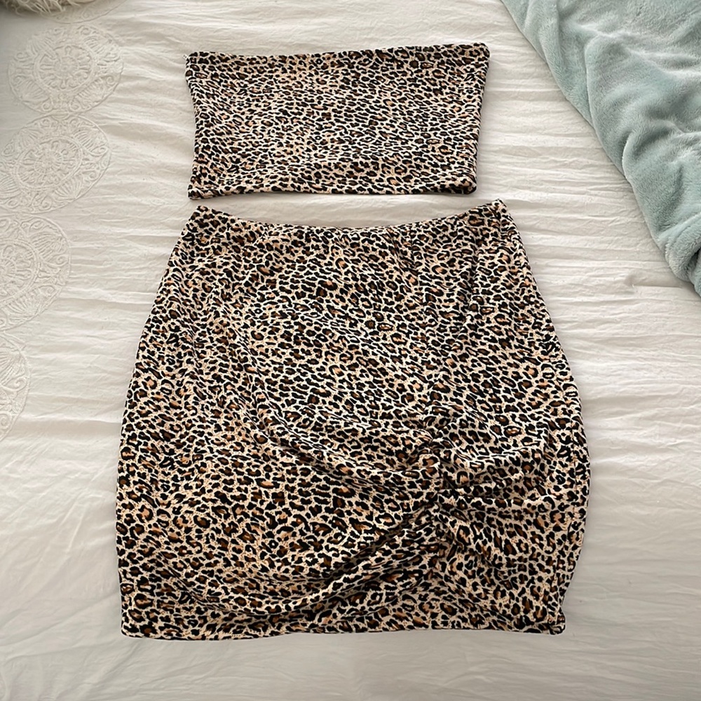 Size small two piece cheetah set